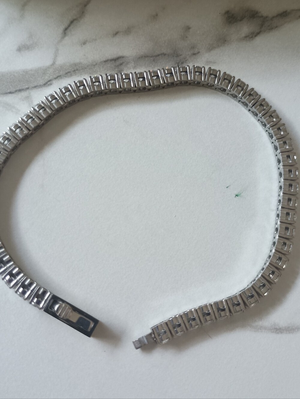 Moissanite Silver 3mm Tennis Bracelet 7in Pass Tester Brand New - Picture 10 of 11